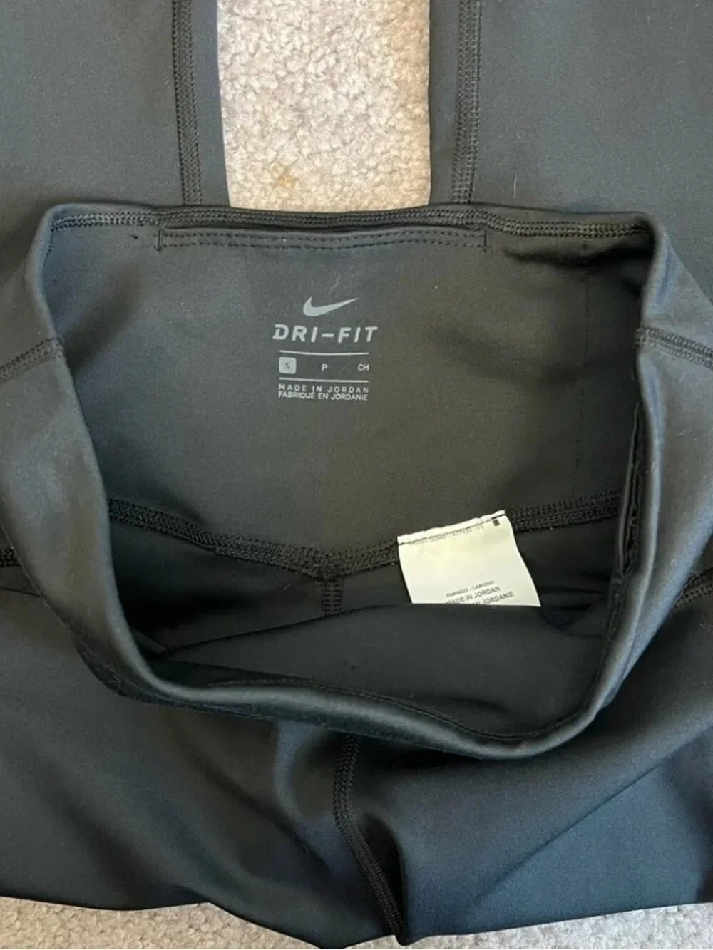 Nike Dri-FIT Just Do It Glitter Cuff 7/8 Leggings Black Size S